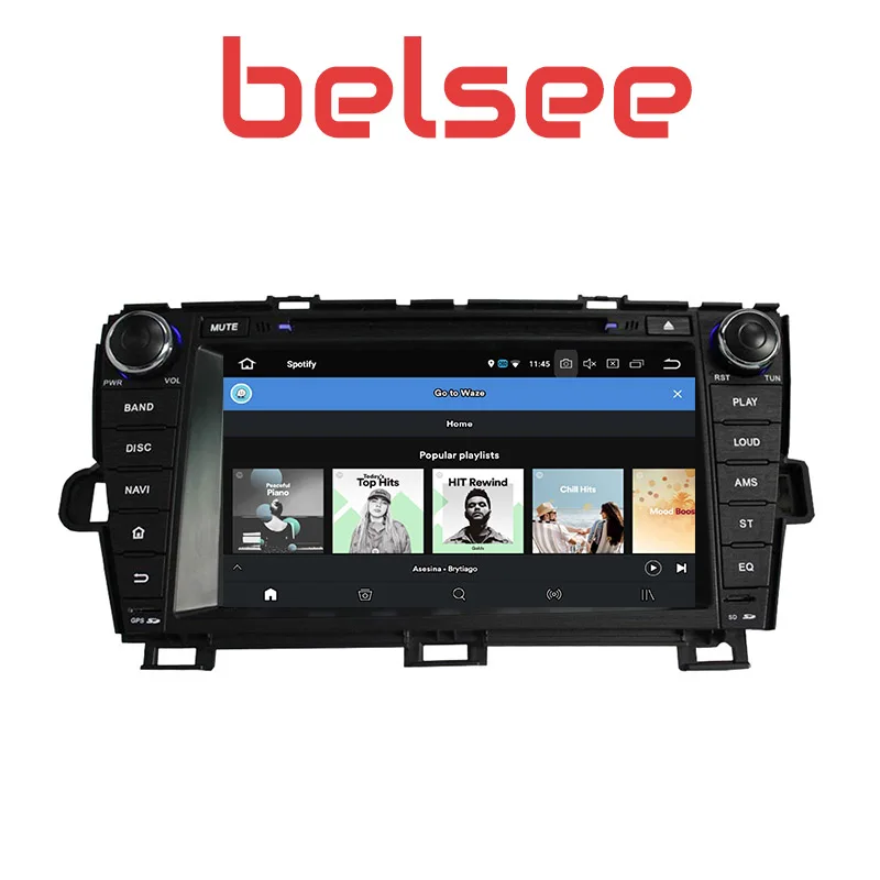 Discount Belsee 4GB GPS Android 8.0 Car DVD Radio Multimedia Player Head Unit for Toyota Prius Left Hand Drive 2009 2010 2011 2012 2013 4