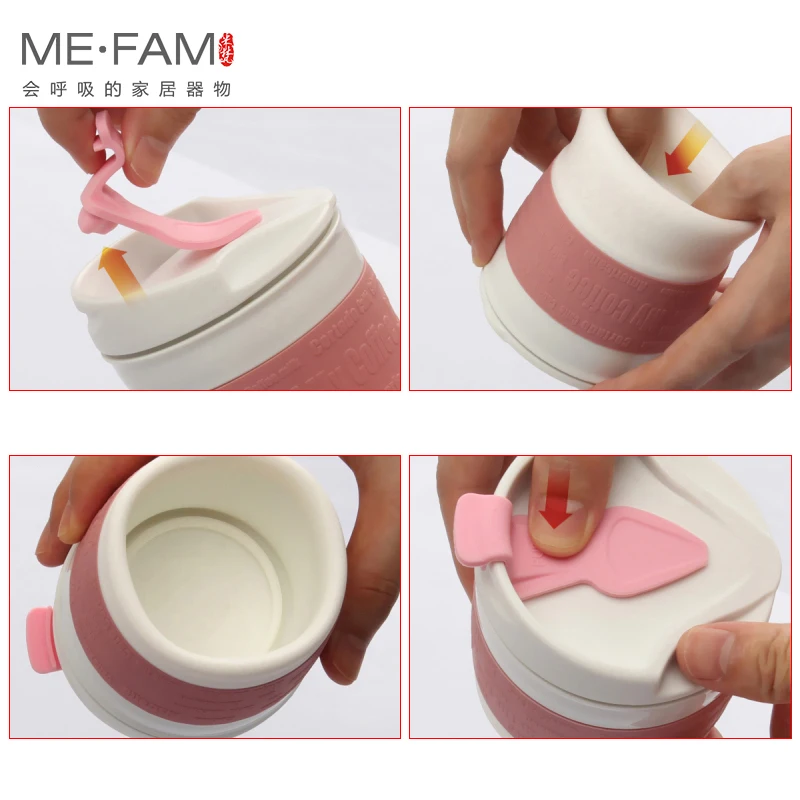 ME.FAM Новые 355ml Силиконовые Складные Кофейные Чашки со Спиральной PP