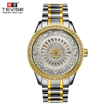 

Tevise Mens Automatic 9055G Self-Wind Stainless Steel Strap Watches Fashion Brand Luxury Symbolic Mechanical Date Wristwatches