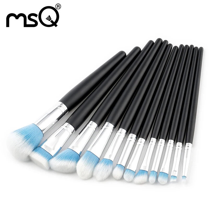 Makeup Brushes Set Wood Handle For Professional Cosmetics Tools Eyebrow Brush Kit 12PCs Soft Synthetic Hair | Красота и здоровье