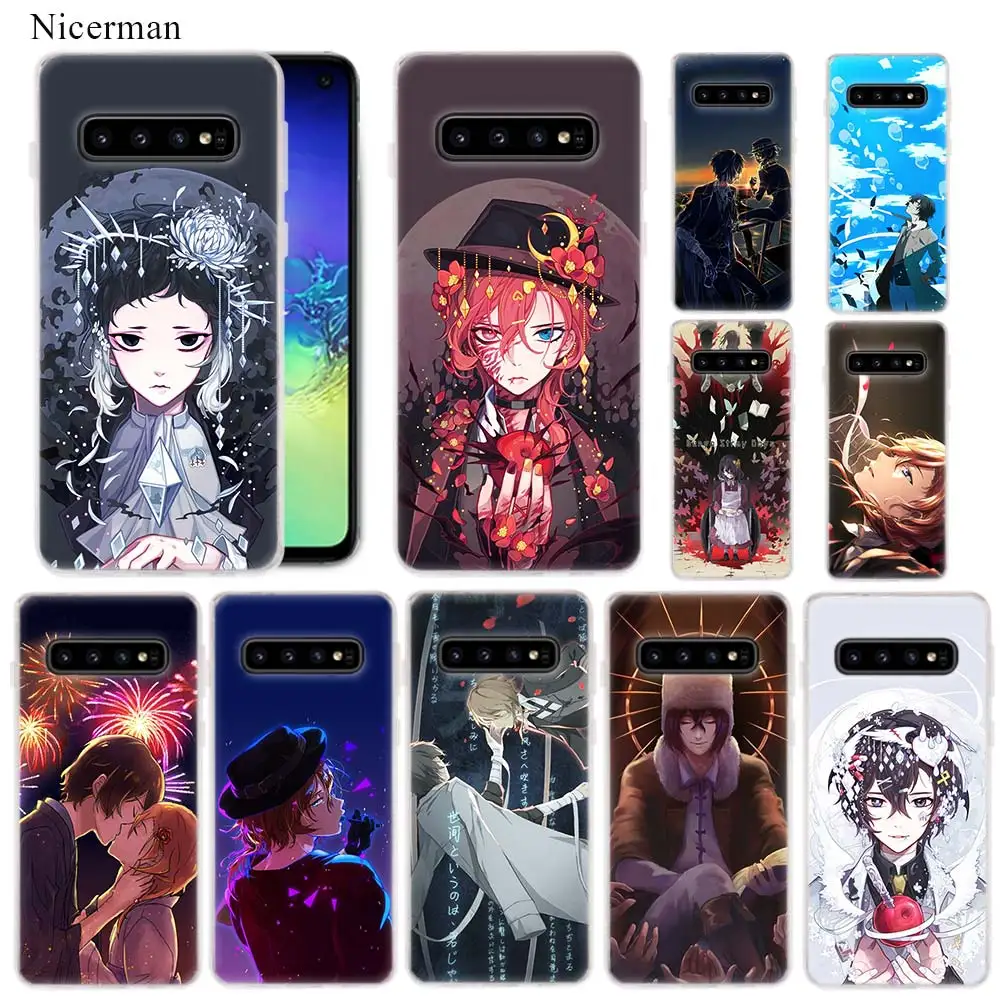 

Luxury Cover Phone Case For Samsung Galaxy S10 S9 S8 Plus S7 Edge Note 9 8 Cover S10e Fundas Capa Anime Stray Dogs Dazai Osamu