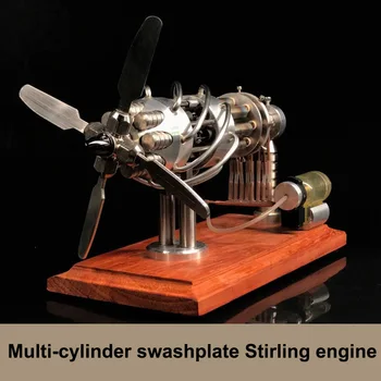 

16 Cylinder Hot Air Stirling Engine Motor Model Motor Engine Toy Engine NEW Hot Air Swash Plate Toys Kids Educational