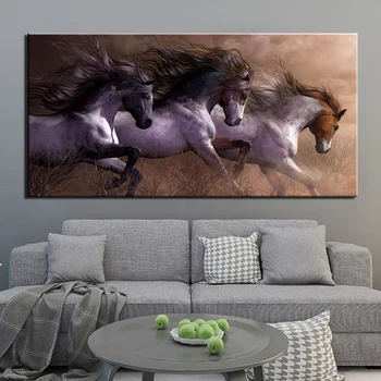 

Wall Posters And Prints 1 Piece Animal horse Wall Art Canvas Paintings Art Wall Picture Home Décor For Living Room
