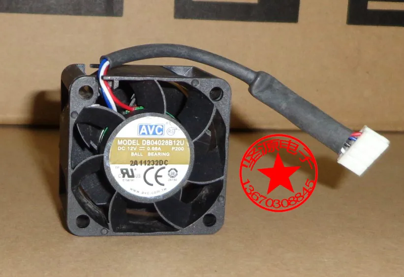 Вентилятор охлаждения сервера AVC DB04028B12U P200 DC 12 В 0 66 а 40x40x28 мм|square fan|server fandc fan 12v |