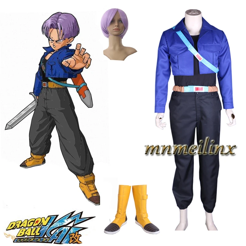 Горячая аниме Dragon Ball Zetto trunks Future Suit Dragon Ball Z косплей костюм Dragon Ball сапоги на заказ парик Хэллоуин наряд