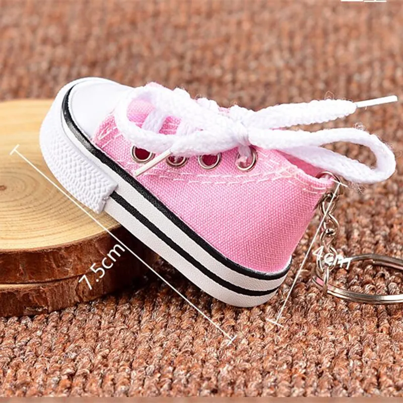 Download 1PCS Mini Hi Top Canvas Sneaker Tennis Shoe keychain Pink ...