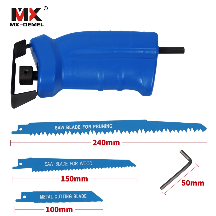 

Reciprocating Saw New Power Tool Accessories Tool Wood and Metal Cutting Electric Drill Attachment With 3 Blades