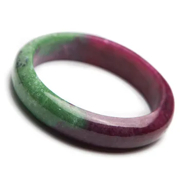

Precious Green Rose Natural Ru by Zoisite Gems Stone Fashion Crystal Round Woman Bangles Bangle Inner Diameter 57mm