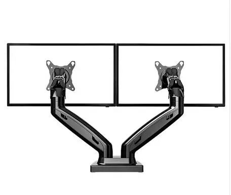 2 экрана монитора держателя газовая пружина 360 градусов настольный 1"-27" двойной рычаг-держатель монитора Full Motion TV крепления NB F160