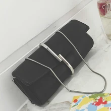 High Quality PU Leather Women Party Day Clutches Shoulder Bag Women Handbag Fashion Clutch Purse Metal