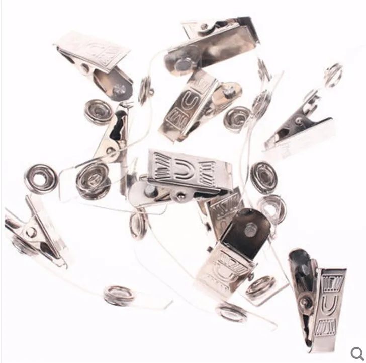Titular do Cartão de Identificação Crachá com Tiras Lote Atacado Frete Grátis Metal Clipe Transparentes Nova Moda Alta Qualidade 50 Pçs - 9 com tiras transparentes nova moda alta qualidade
