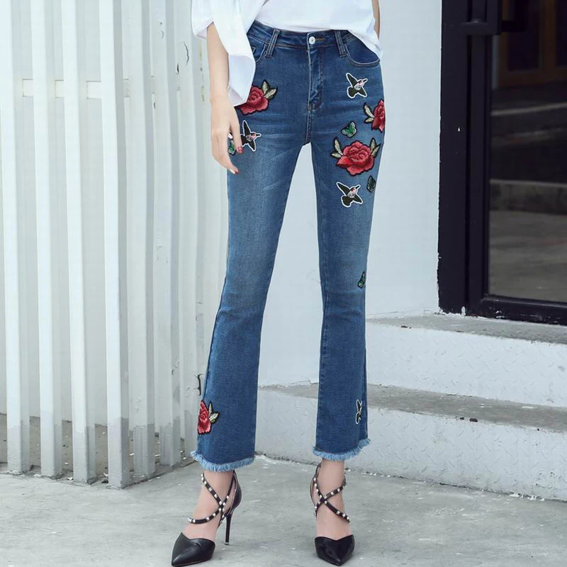 3XL Plus Size Vintage Woman Jeans 2018 Summer Elastic