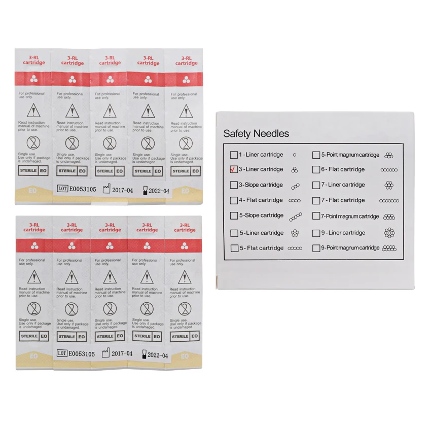 70 шт высокая qualtity 3RL картридж иглы Одноразовые стерилизованное татуировки перманентный Макияж Pen машина Вышивка Крестом Иглы советы для бровей L