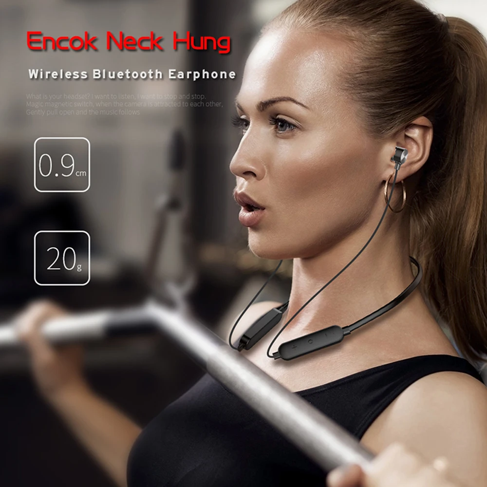 Neckband Bluetooth наушники 130 мАч магнитные беспроводные Спортивная гарнитура стерео