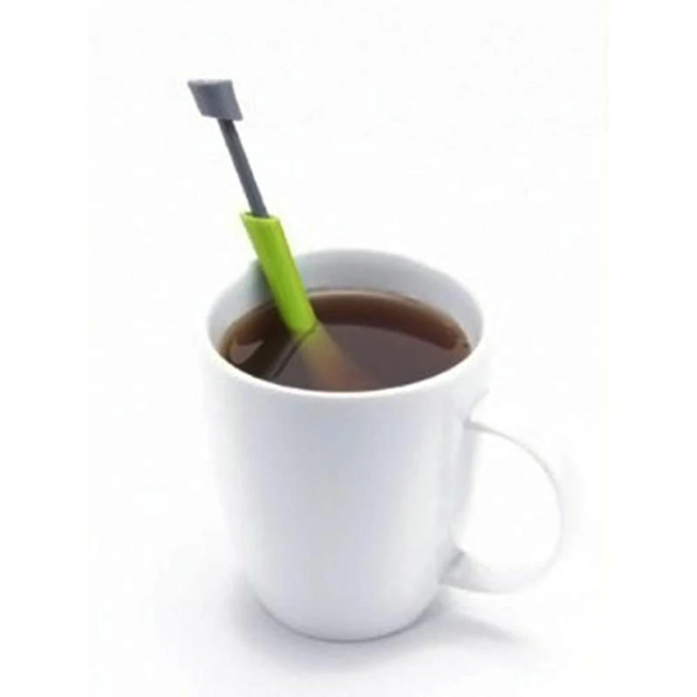 Ситечко для заварки чая встроенный плунжерный фильтр для чая Здоровый интенсивный многоразовый гаджет пресс пластиковый чайный пакет кухонные аксессуары