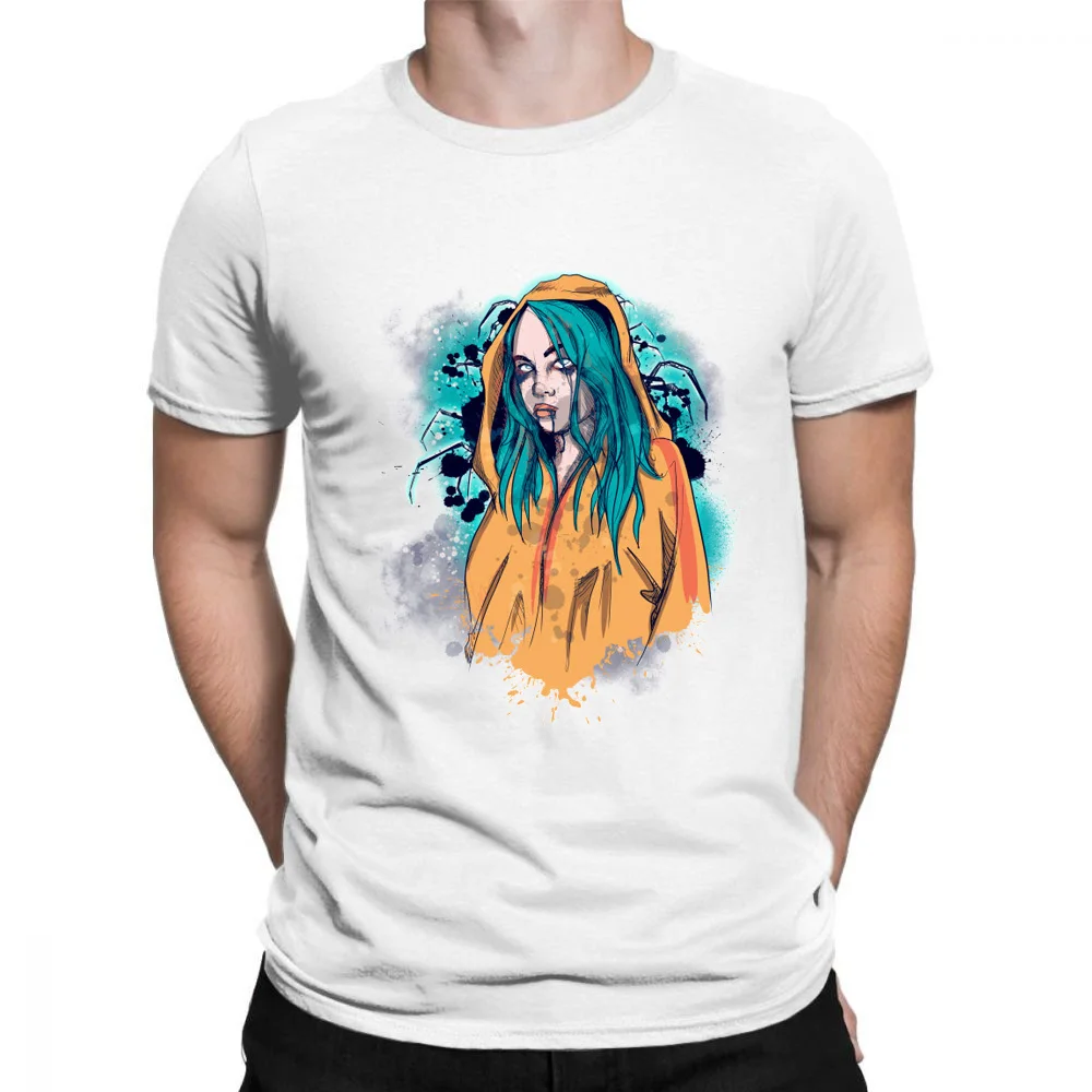 

Hip Hop Spoof Billie Eilish Man T Shirt Casual O-Neck Short Sleeves Summer Men Unisex Aesthetic High Quality Tees Korean Tops