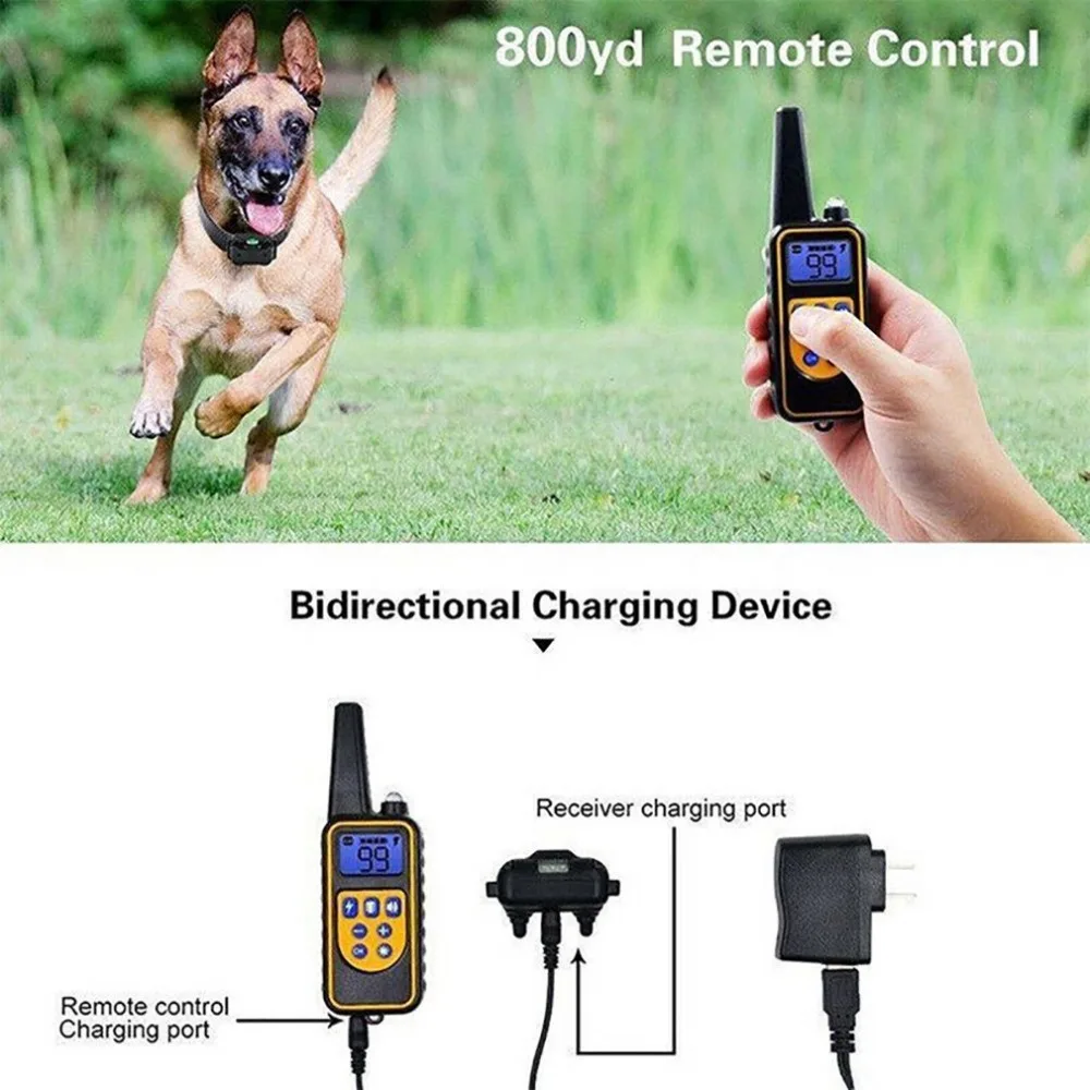 800 м радиоуправляемая собака устройство собака храп устройство 100 файлов удаленный Водонепроницаемый Шок Воротник шоковый ошейник для собак