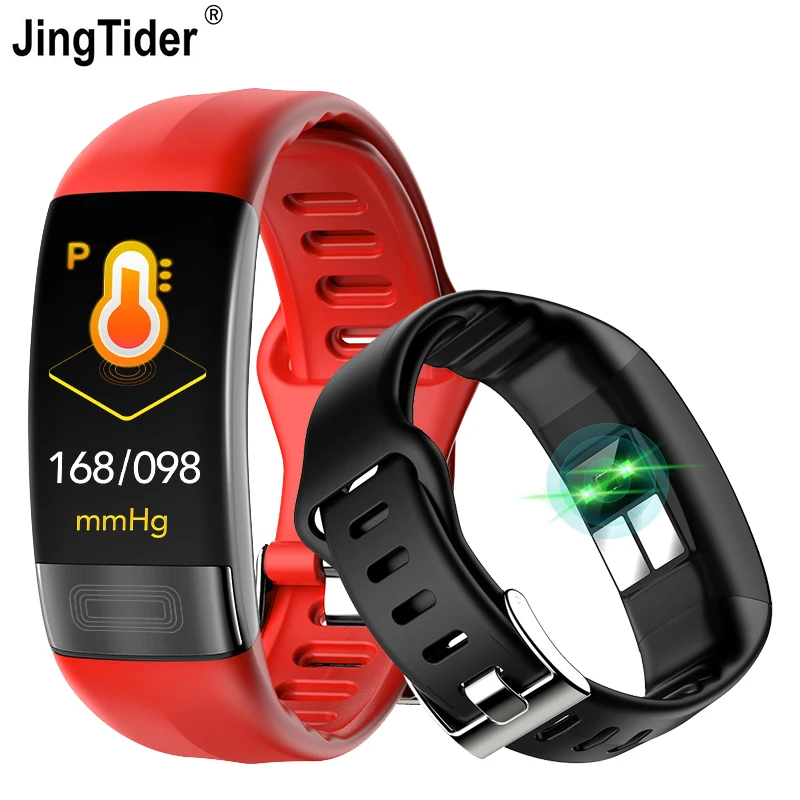 

JingTider P11 Smart Band 0.96" ECG+PPG Blood Pressure Heart Rate Monitor Activity Fitness Tracker Smart Bracelet For IOS Android