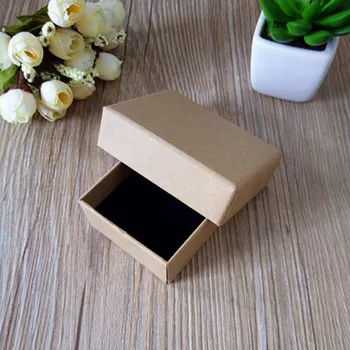 

8.5x6.5x3.5cm Kraft Paper Box Bracelet/Necklace Box Jewelry Box ring,necklace,earring packing /watch drive gift box100pcs/lot