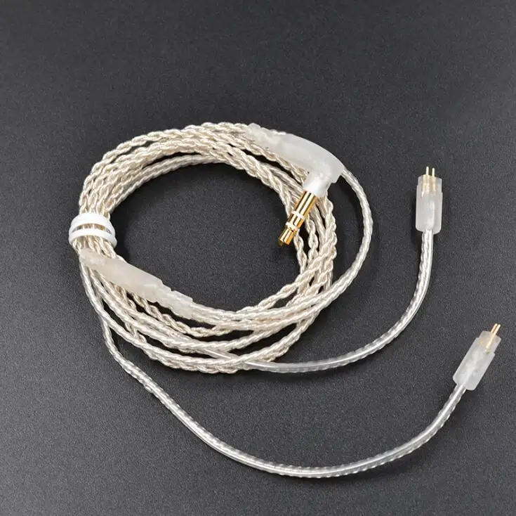Новый плотным верхним ворсом KZ ZS3 ZS4 ZS5 ZS6 кабель 2pin 0 75 мм обновлен с серебряным