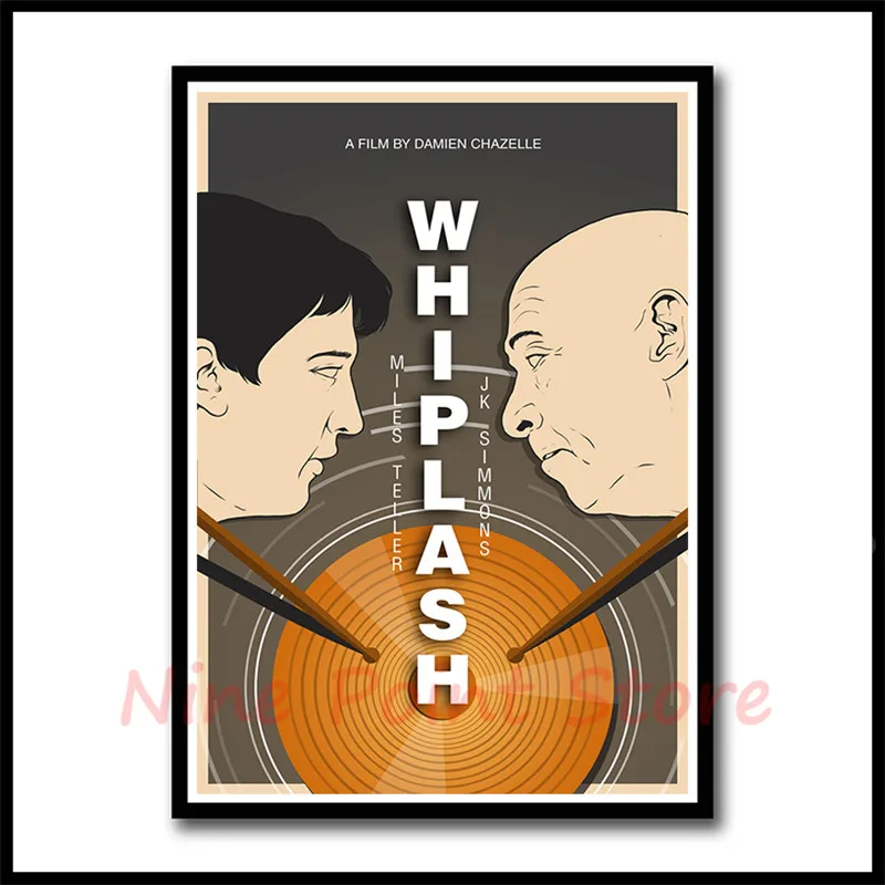 Whiplash классический фильм белая бумага с покрытием постеры для бара кафе гостиная плакаты бескаркасные - Цвет: Синий