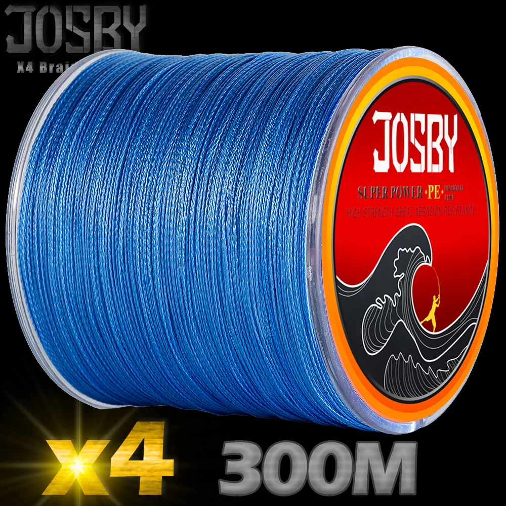 JOSBY 4 плетеная рыболовная леска 300 м многоцветная супер прочная многонитевая рыболовная леска 4 нити персиковая эссе цветная веревка