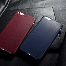Para iphone 7! casos de telefone padrão de textura de couro super fino para iphone 5 5S SE 6 6 S Além de Luxo TPU Macio Para Trás o Conforto cobrir