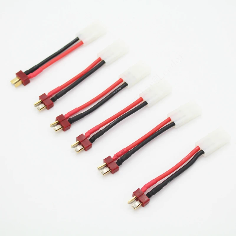 

5 pcs/Lot Tamiya Female to Dean Plug Male 14 AWG Silicone Wire Connector Adapter 60mm