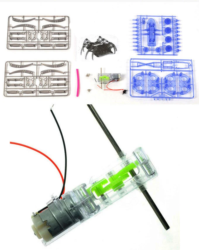 Научный эксперимент игрушки DIY Паук Робот для детей электрический робот паук игрушка Обучающие наборы игрушек