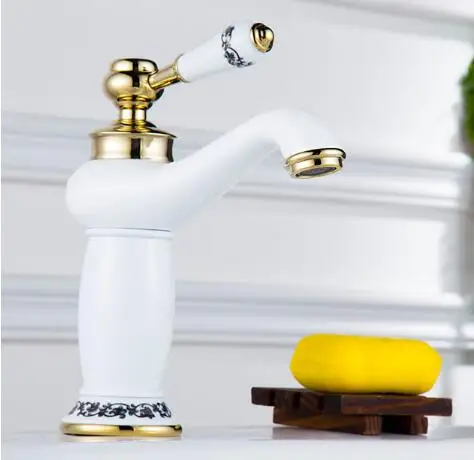 High Quality 8 Golden Br Basin Faucets Luxury Bathroom Faucet High Quality 8 Golden Br Basin Faucets Luxury Bathroom Faucet Sink Mixer Tap Deck Mounted Water In From Home Improvement