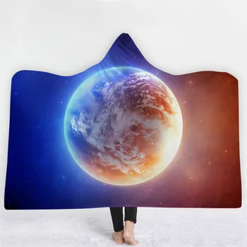 

SOFTBATFY Bright Galaxy Hooded Blanket Fleece Throw Blanket Dropshipping