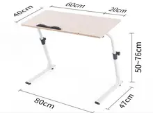 (60+20)*40cm Multipurpose Laptop desk Adjustable height office Desks With mouse board