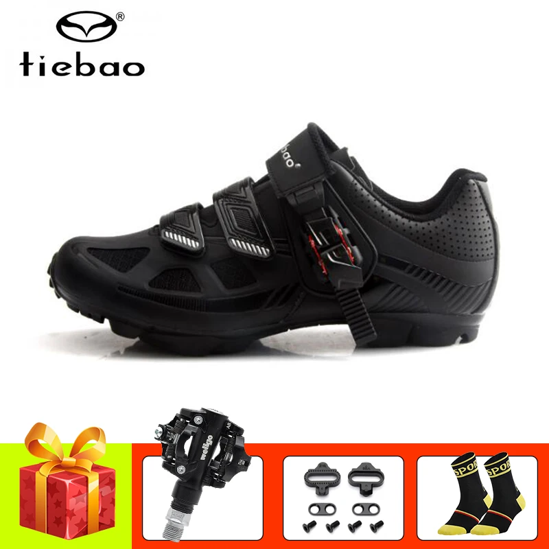 

Tiebao Cycling Shoes MTB SPD pedals Mountain Bike Shoes Breathable Self-Locking Outdoor Professional sneakers Men Bicycle Shoes