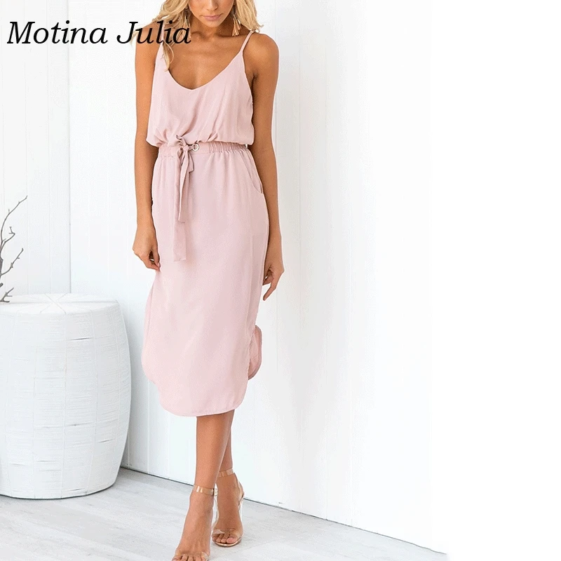 Motina Julia 2019 летнее шифоновое платье Вечерние Клубные Бохо платья с бантом уличная