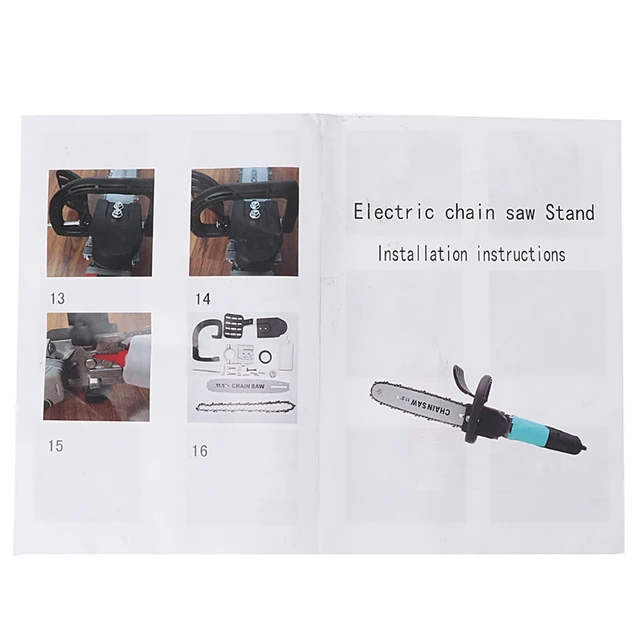 DIY Electric Saw Chain Chainsaw Stand Bracket Set Wood Cut For Angle Grinder