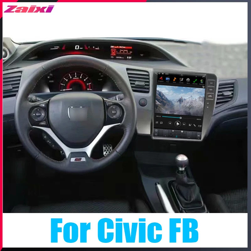 Мультимедийная система ZaiXi 10 4 &quotTesla Type Android для Honda Civic FB 2011 ~ 2015 автомобильный DVD