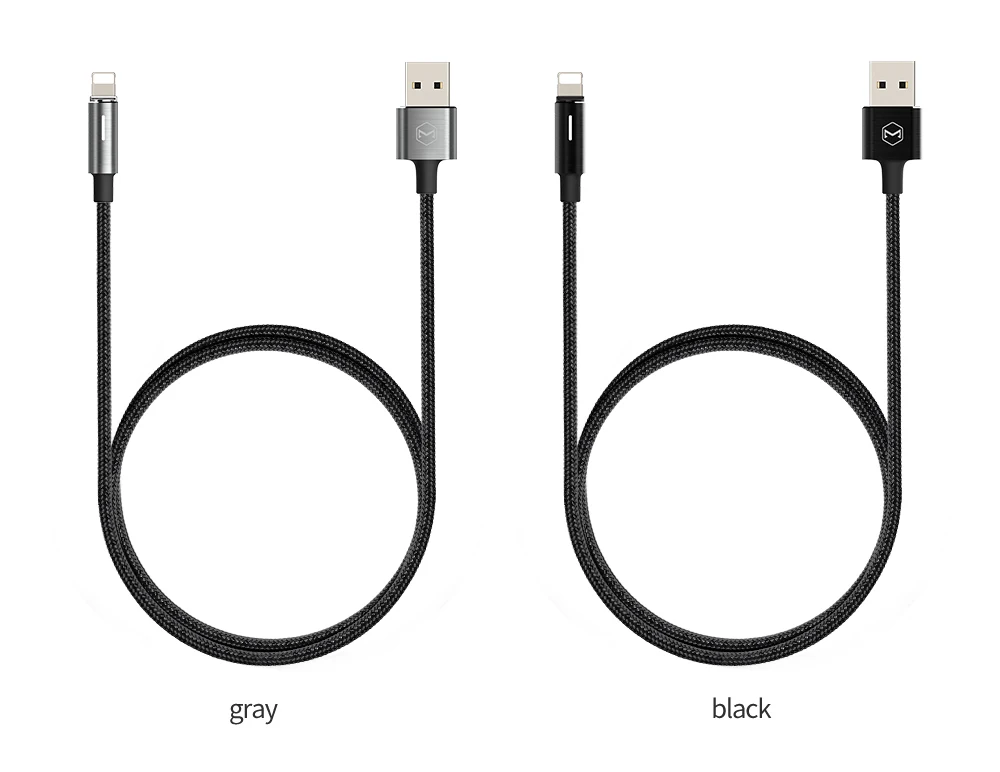 Mcdodo USB зарядное устройство светодиодный кабель 2A для iPhone XS Max XR X 8 7 6 6s Plus шнур Быстрая зарядка для iPhone данных Авто отсоединить кабель