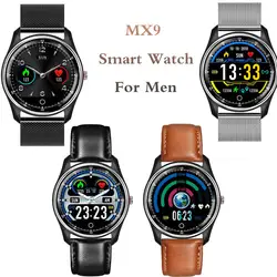 MX9 смарт-часы для мужчин ЭКГ Бол IP68 водонепроницаемый цвет экрана сердечного ритма вызова напоминание браслет