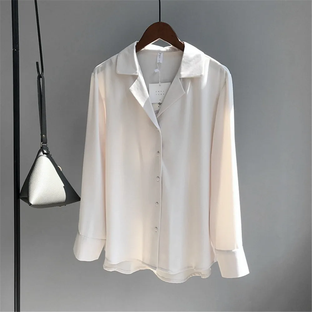 High Quality Blouse Ladies Chiffon Office Career Shirts Tops 2018 Fashion Long Sleeve Blouses Femme Blusa Formal Office Blouse (8)