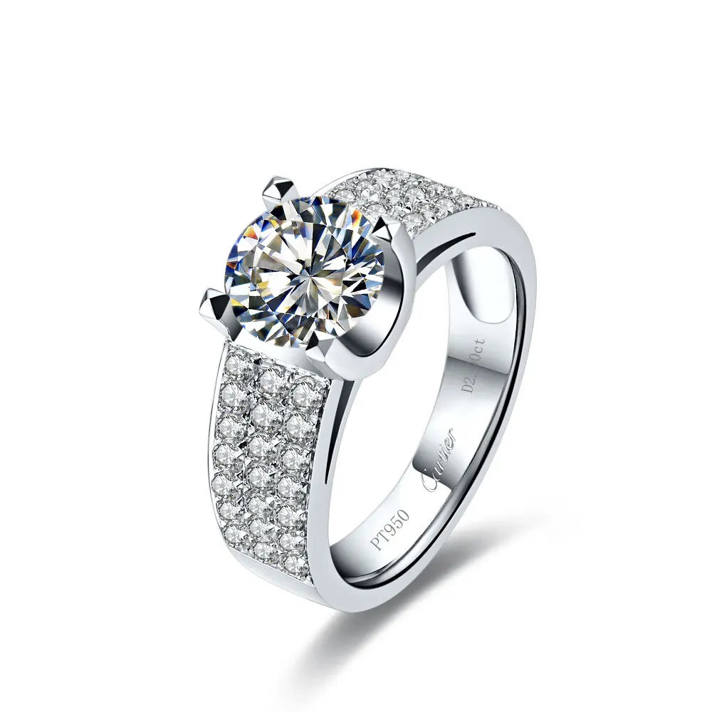 Fabulous Micro Insert 1 Carat Top Quality 18karat White Gold Fabulous Micro Insert 1 Carat Top Quality 18karat White Gold Synthetic Diamonds Wedding Ring Anniversary Man Band For Groom In Rings From Jewelry
