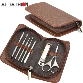 

High Quality 7pcs Nail Clipper Kit Professional Nail Care Set Pedicure Scissor Tweezer Knife Ear pick Utility Manicure Set Tools