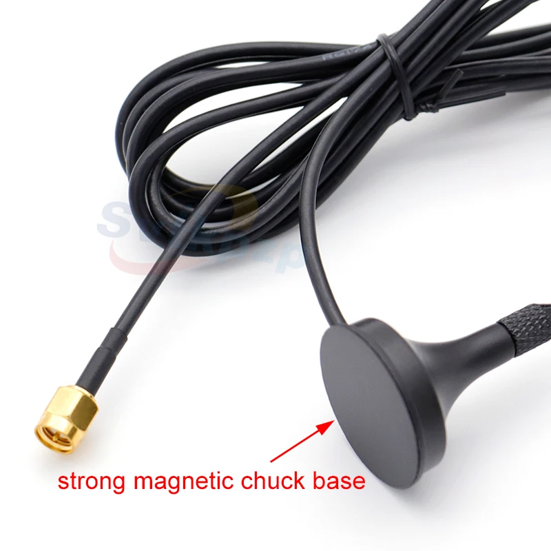 Universal Magnetic Base Sucker GPRS/GSM Antenna 900-1800MHz Male SMA Antennas with Extension Cable RG174