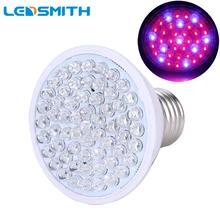 E27 60 светодиодный 3 Вт Светодиодный светильник для выращивания, лампа красного и синего цвета, AC220V для гидропоники, цветов, овощей, растений, садовых теплиц