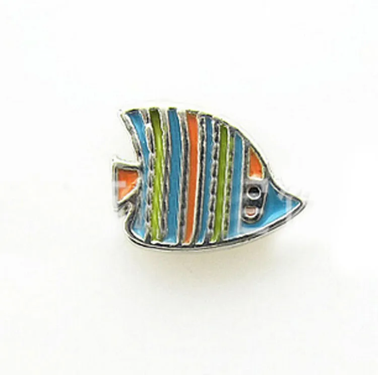 

Free Shipping! 60PCS Mixed Color Fish Floating Charms Fit Glass Locket Pendants