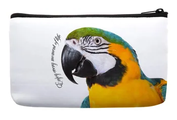 

Lovely Motivational Scarlet Macaw Parrot Bird Print Customized Small Cosmetic Bag Wristlet Makeup Bags