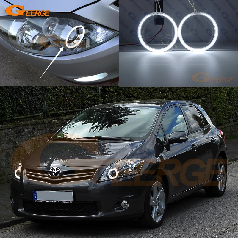 Для TOYOTA Auris подтяжка лица 2010 2011 2012 отличная CCFL ангельские глазки ультра яркая фара освещение ангельские глазки комплект Halo Кольцо