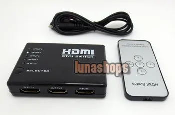 

LN002940 5 Port HDMI Switch Switcher Splitter Hub Remote Control 3D for PS3 Xbox DVD