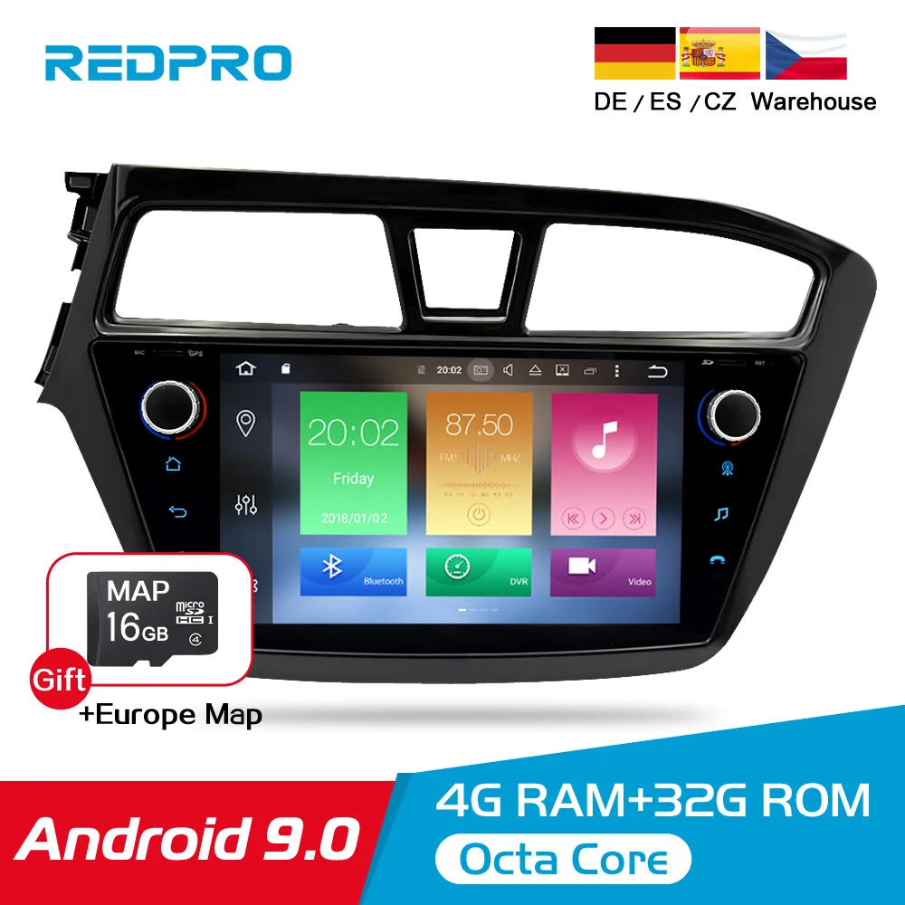 

IPS 4G RAM Android 9.0 Car Stereo Radio Player For Hyundai I20 2014-2017 GPS Navigation Auto WIFI FM Audio Bluetooth Multimedia