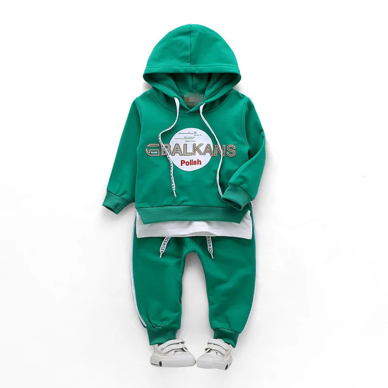 

Infant Baby Pure Cotton Hooded Clothing Suits Children Hoodies Pants 2 Pieces Sport Sets Kdis Clothes