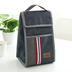 Новая мода Джинсовая ткань изолированные обед сумка box Повседневная пикника тепловой мешок для детей обувь для мужчин и женщин охладитель